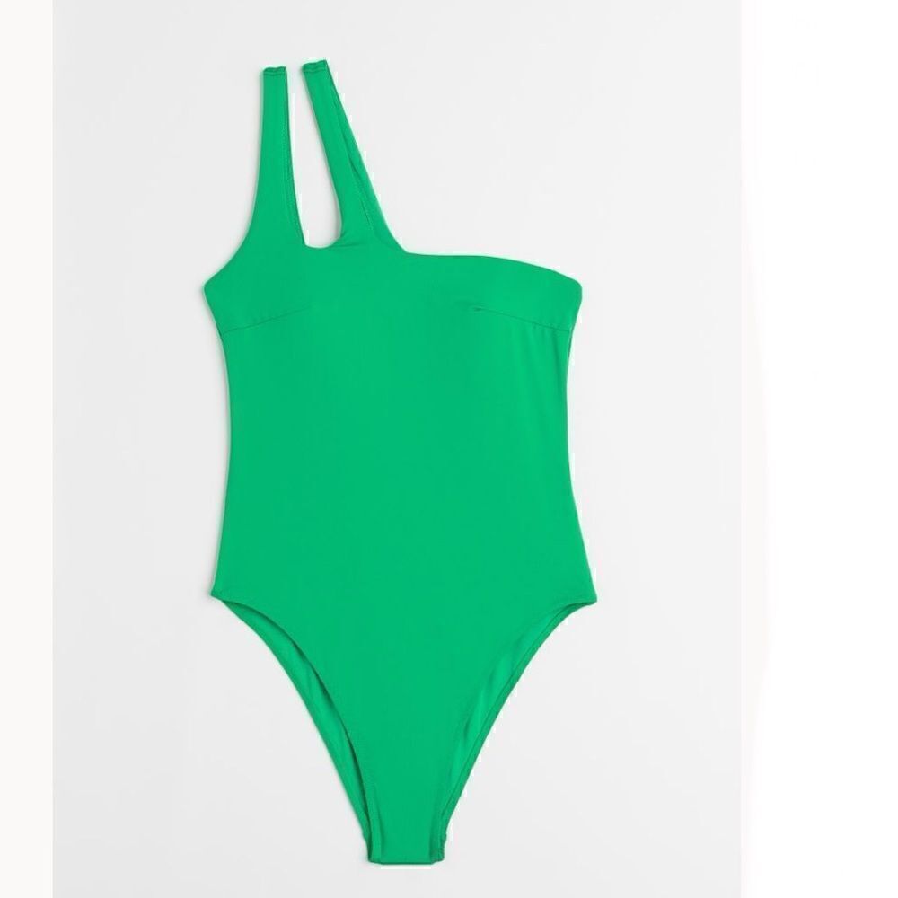 NWT H&M XL green high cut swimsuit